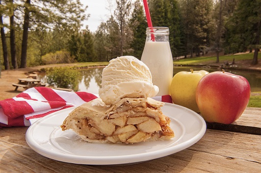 hot apple pie with ice cream