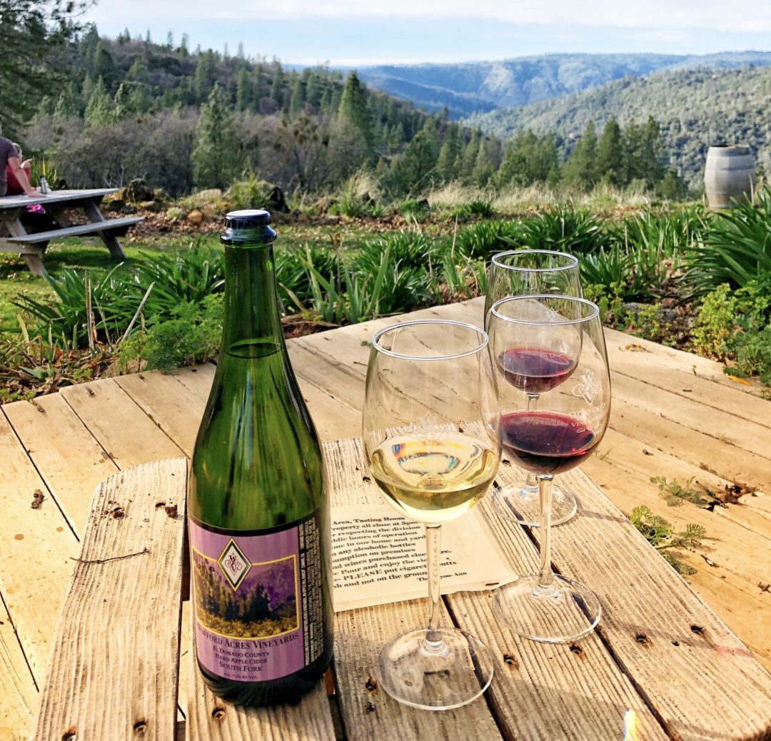 wine tasting in apple hill