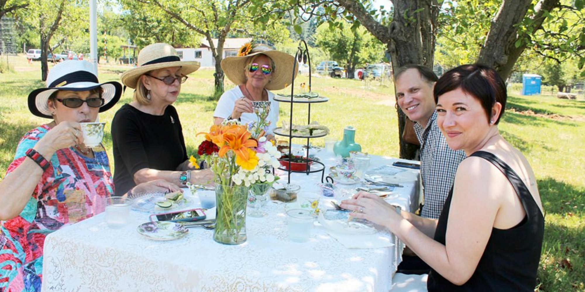 lunch high tea in the orchard